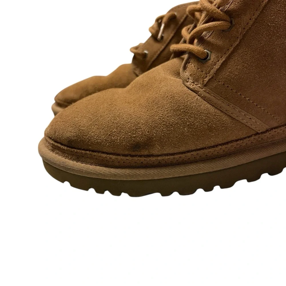 UGG Men's Neumel Tan Suede Plush Wool Lined Casual Cozy Heritage Chukka Boots 10